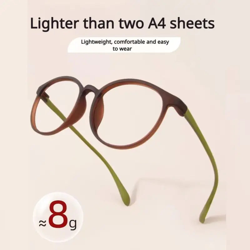 German Ultra-Light HD Reading Glasses – 8g Featherweight, True Color Lens, Blue-Light UV400 Protection, Flexible Comfort Frame