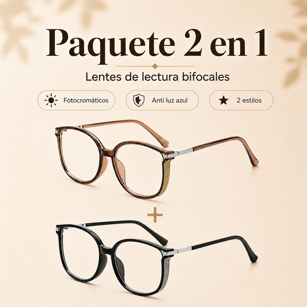 ¡Maravilla tecnológica óptica! Lentes de lectura bifocales fotocromáticos unisex ultraligeros (+1.0~+7.0)