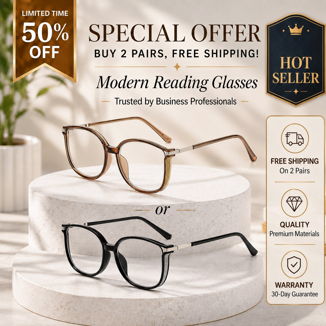 German technological marvel! Ultra‑comfortable progressive glasses (+1.0~+7.0)