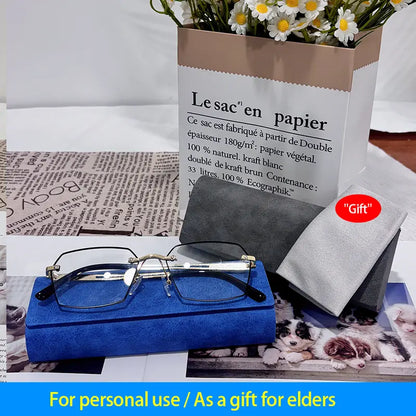 Ultra-Lightweight Precision Adaptive Reading Glasses with Adjustable Focus Portable Anti-Fatigue Eye Protection HD Lenses Comfortable for Reading