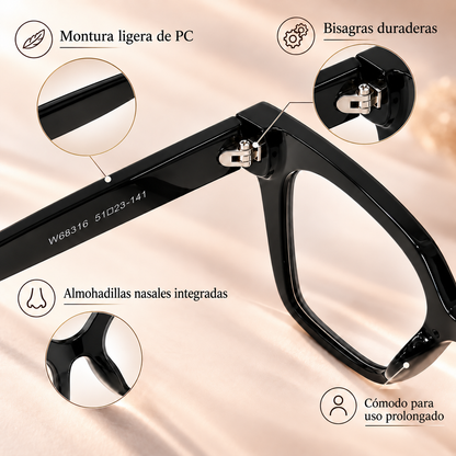 German Technological Marvel! Anti-Blue Light Photochromic Progressive Glasses (+1.0~+7.0)