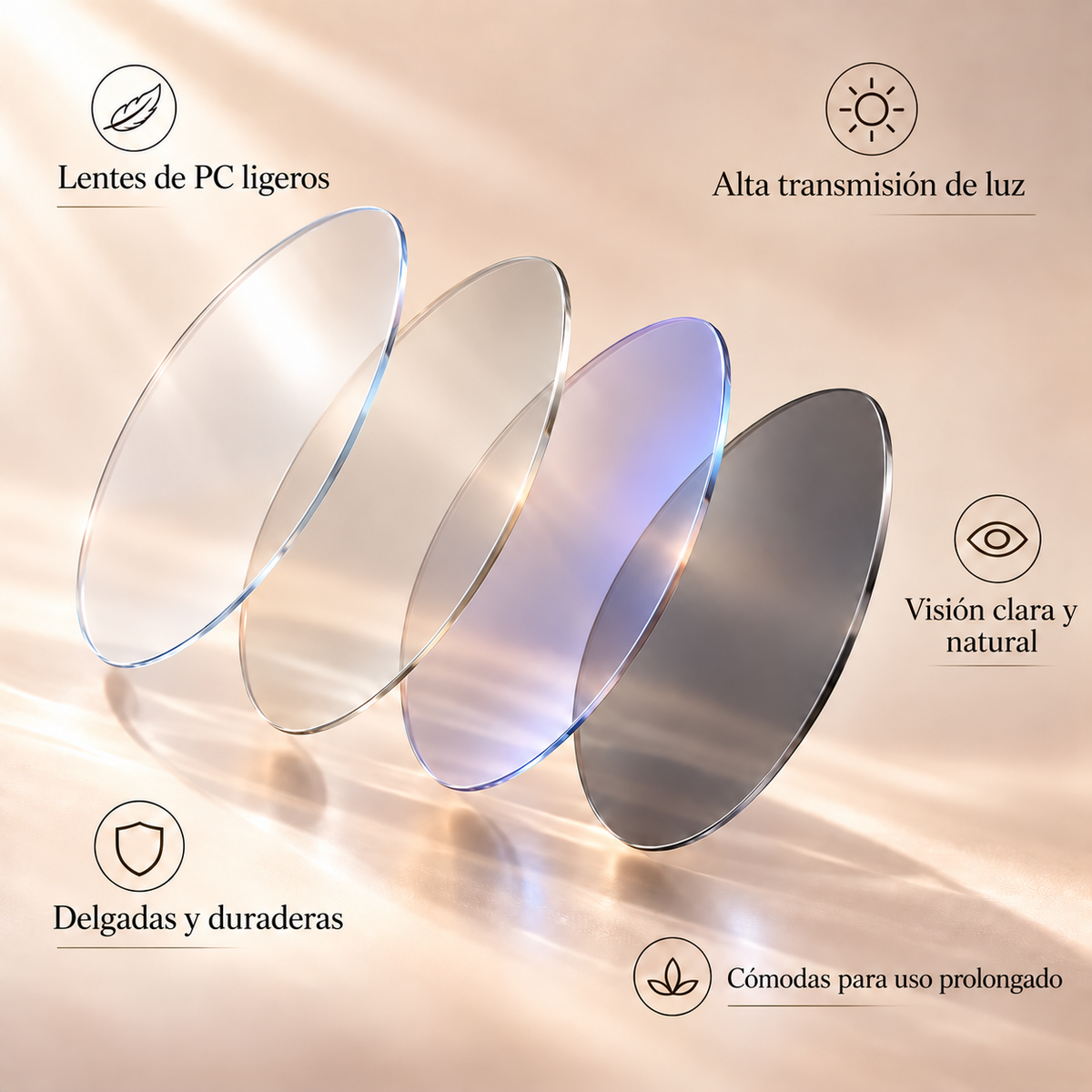 German Technological Marvel! Anti-Blue Light Photochromic Progressive Glasses (+1.0~+7.0)