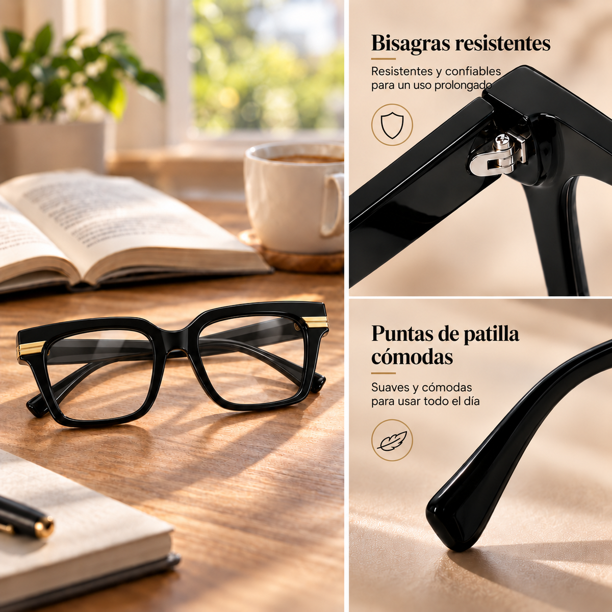 German Technological Marvel! Anti-Blue Light Photochromic Progressive Glasses (+1.0~+7.0)