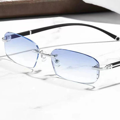 Fashion Diamond Rimless Blue Light Auto-Focus(+1.0~+7.0) Progressives Glasses