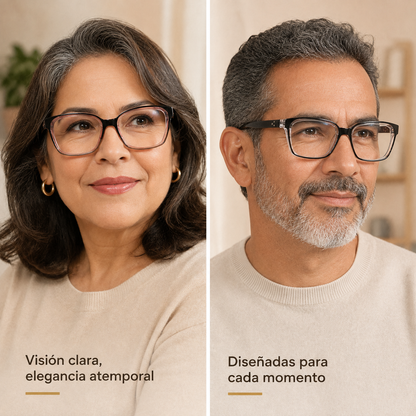 German Technological Marvel! Anti-Blue Light Photochromic Progressive Glasses (+1.0~+7.0)