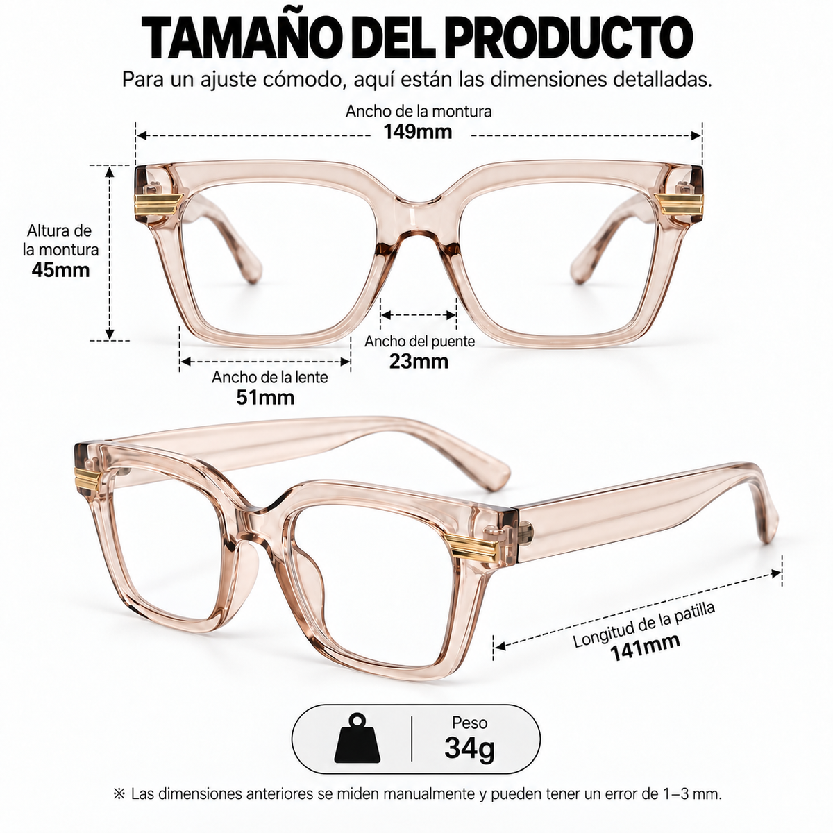 German Technological Marvel! Anti-Blue Light Photochromic Progressive Glasses (+1.0~+7.0)