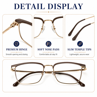 Vea de Cerca y de Lejos al Instante | Gafas de Lectura Progresivas Ultraligeras (+1.0 ~ +4.0) — Compre 1 y Llévate 3