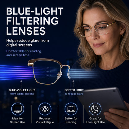 Vea de Cerca y de Lejos al Instante | Gafas de Lectura Progresivas Ultraligeras (+1.0 ~ +4.0) — Compre 1 y Llévate 3