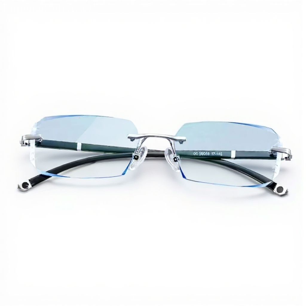 Fashion Diamond Rimless Blue Light Auto-Focus(+1.0~+7.0) Progressives Glasses