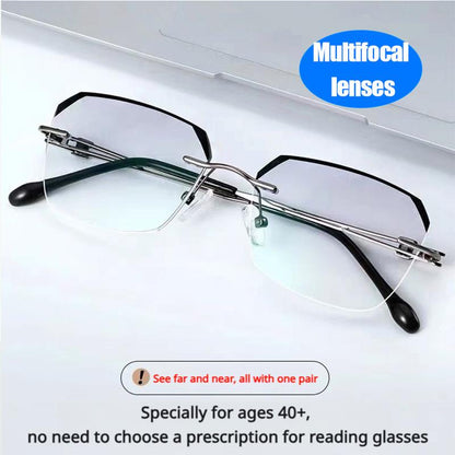 Ultra-lightweight anti-blue light integrated Progressive reading glasses