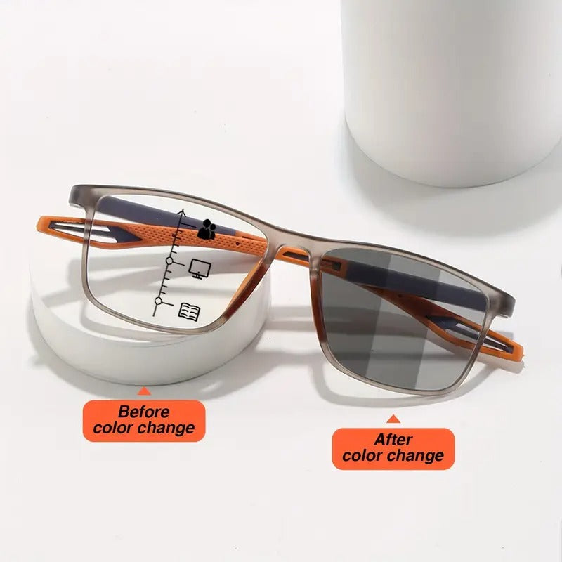 👓 Auto-Focus+1.0~+7.0, ☀️ Sun-Adaptive and 💻 Blue-Light Blocking. One pair for everything.